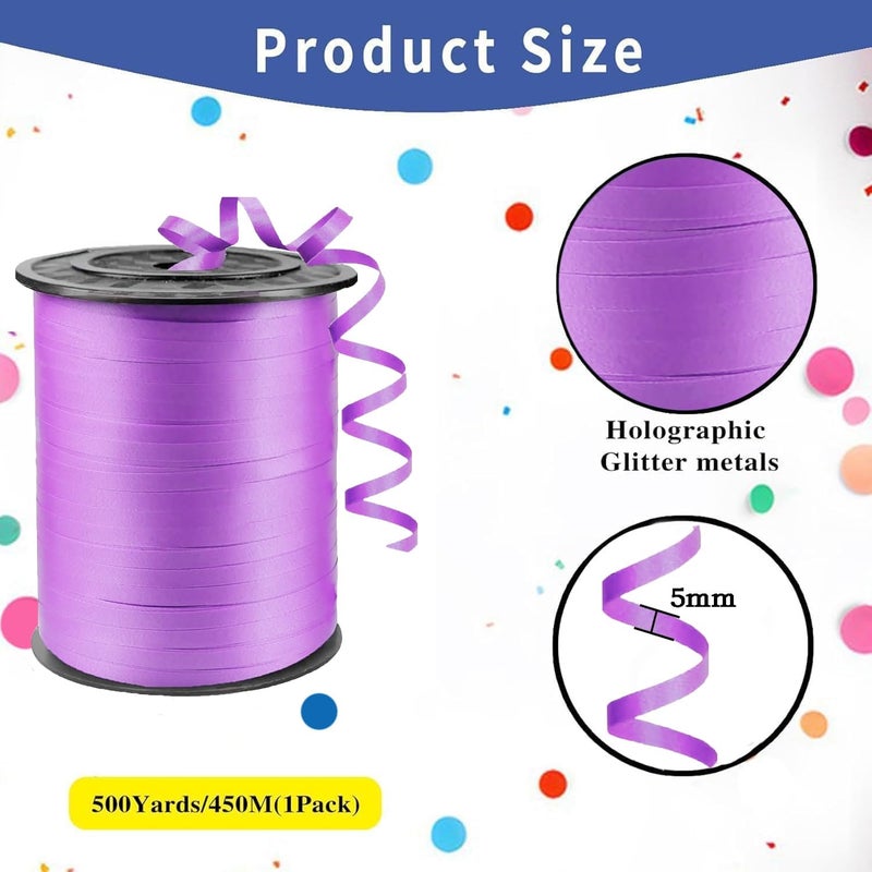 WFAUIBR 500 Yard Premium Light Purple Curling Ribbon Balloon String,3/16" for Gift Wrapping, Balloon Ribbon,Party Birthday Wedding Decoration,Art Crafts,Florist Flowe - Image 2